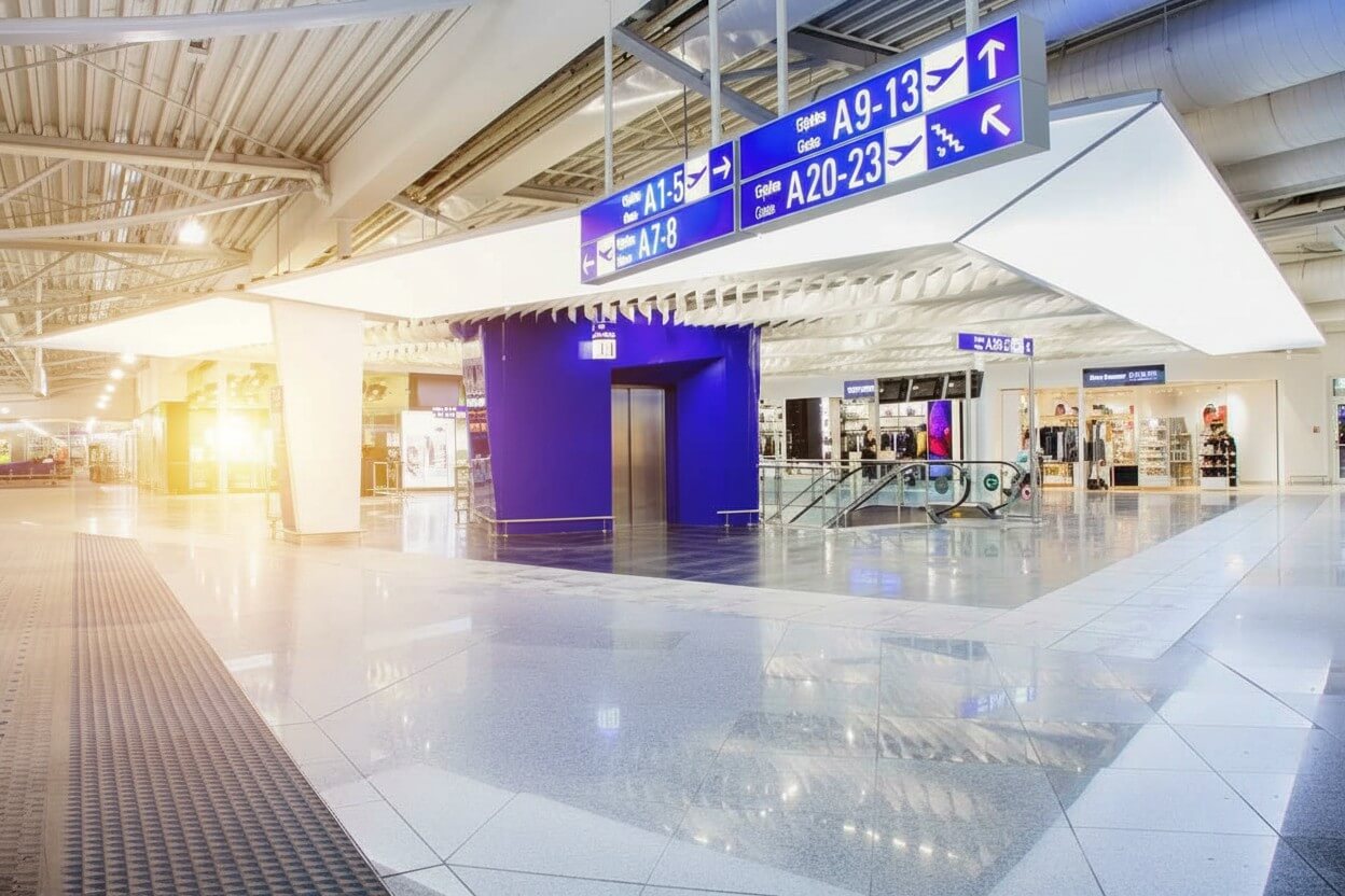 Area check-in dell'Aeroporto di Atene